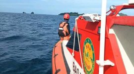 Proses pencarian nelayan asal Kalumbatan Banggai Kepulauan yang hilang saat melaut (BPBD Banggai Kepulauan)