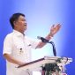 Rusdy Mastura Gubernur Sulawesi Tengah pada Upacara Pengukuhan Kepala Kantor Perwakilan BI Sulteng di Sriti Convention Hall (Pemrov Sulawesi Tengah)