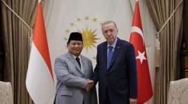 Menteri Pertahanan RI, Prabowo Subianto bertemu Presiden Turki, Recep Tayyip Erdoğan di Ankara, Turki