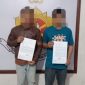 Pelaku dan korban penganiayaan saat menunjukan pernyataan (Istimewa)