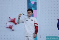 Veddriq Leonardo Atlet Panjat Tebing penyumbang mendali emas pertama di Olimpiade 2024 Paris (Noc Indonesia)