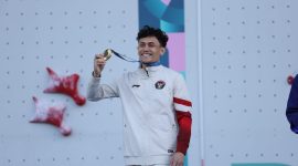 Veddriq Leonardo Atlet Panjat Tebing penyumbang mendali emas pertama di Olimpiade 2024 Paris (Noc Indonesia)