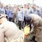 Bupati Sofyan Kaepa di apel siaga satlinmas, Minggu 25 Agustus 2024 (Istimewa)