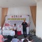 Ketua KPU Banggai Laut Syahrudin M. Tintis memaparkan materi pada rakor lintas sektoral yang diselenggarakan Polres Bangkep, Rabu 7 Agustus 2024 (Foto: Nomo/ KabarBenggawi)