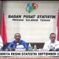 Konferensi pers tentang inflasi di Sulawesi Tengah oleh Badan Pusat Statistik Sulawesi Tengah (Tangkapan layar)