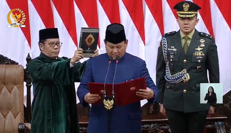 Prabowo Subianto Resmi Memimpin Indonesia Masa Jabatan 2024-2029