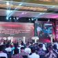 Ketua KPU Banggai Laut Syahrudin M. Tintis saat sambutan pada debat putaran kedua yang digelar di Swiss Bell Hotel Palu, Selasa 12 November 2024 (Foto: Nomo/KabarBenggawi)